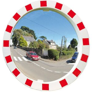 Unbreakable traffic mirror 3year guarantee high visibility frame
