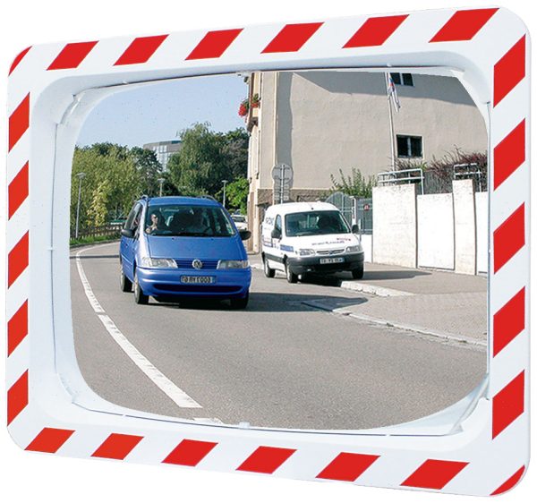 5 year guarantee high visibility framed traffic mirror