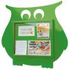 Owl shaped external school notice board in bright green finish cheapest price