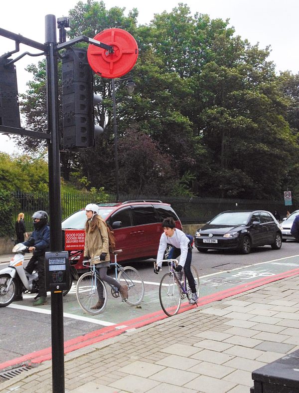 traffic lane cyclists safety mirror