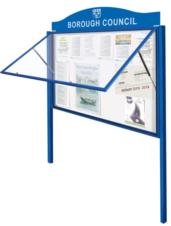 arc header post mounted noticeboard