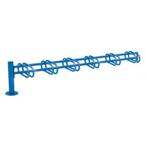 6 space single sided cycle rack extension in blue