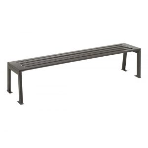 All steel 1800mm backless bench for schools PRO GREY