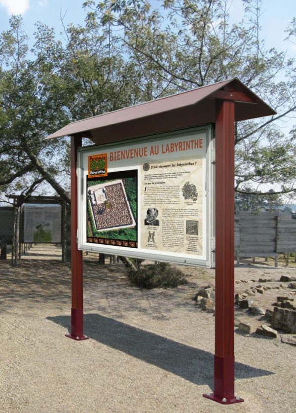 Park Noticeboard Double Sided Display Timber and Aluminium