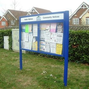 16A4 display x 2 external freestanding noticeboard with posts
