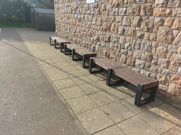 recycled plastic eco friendly backless benches