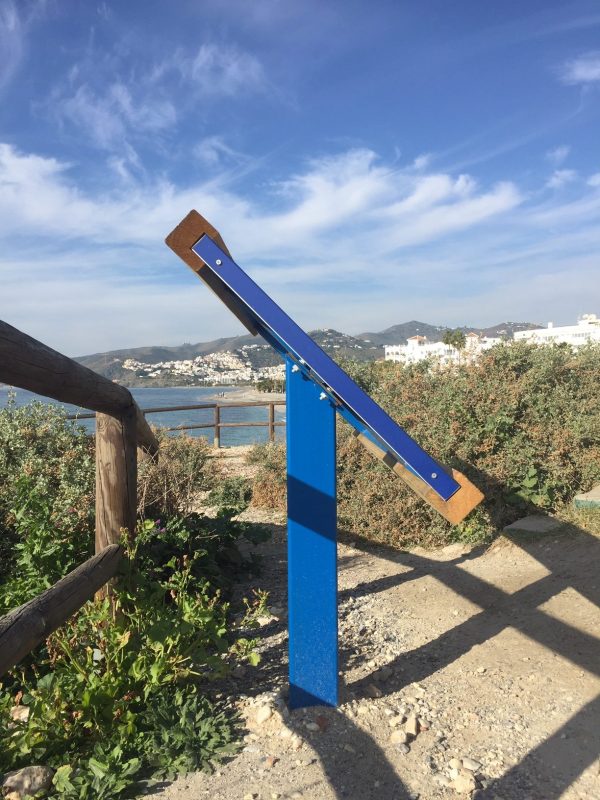 Torrox hilltop sign for viewpoint information customisable angled display