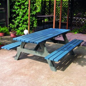birkacre composite picnic table 2.0m with in blue