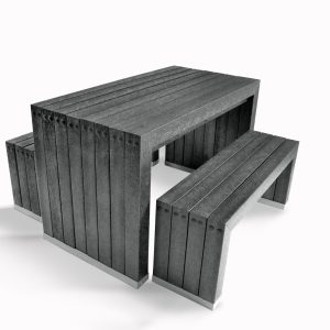 recycled plastic composite picnic table bench set