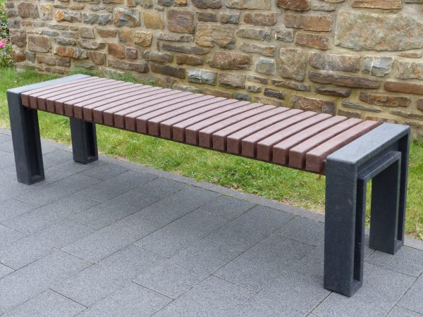 Recycled plastic bench for schools use