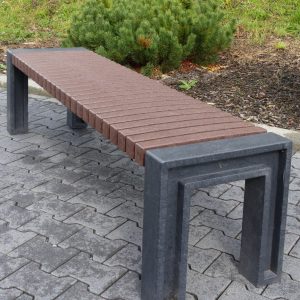 Eco friendly reinforced recycled plastic 1.8m backless bench