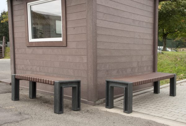 Walmer backless benches installed