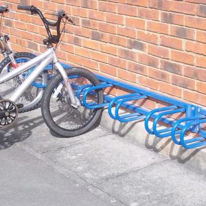 Wall mounted 6 space cycle rack steel design and construction