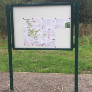 External Noticeboard 18A4 Landscape display with 75mm profile frame available in colour options Silver Anodised